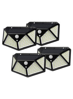 Joyway 4-Piece Waterproof LED Solar Security Light Set Black/White/Yellow 