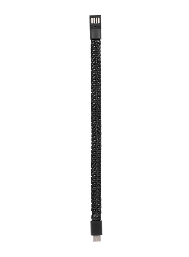 Type-C Braiding Data Cable Bracelet Black  - Image 2