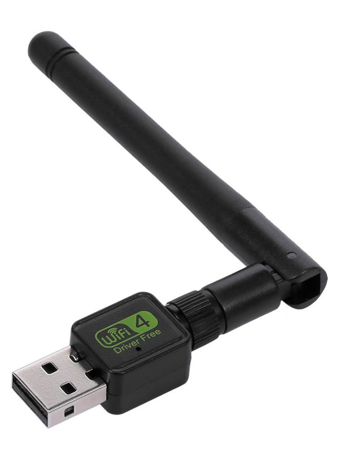 محول راوتر واي فاي بمنفذ USB مع هوائي أسود - Image 1