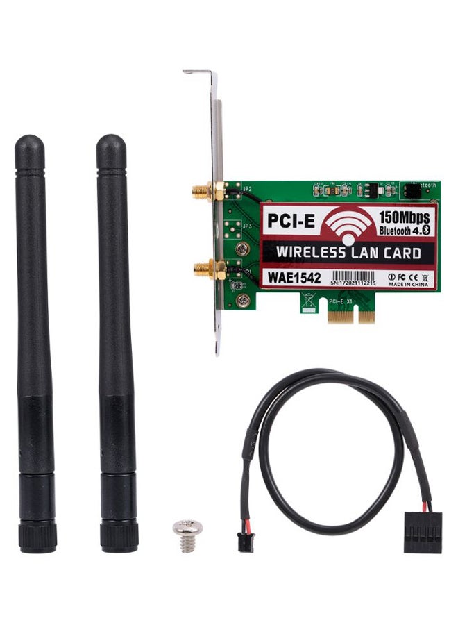 Generic Bluetooth Wireless LAN Network Card With Antenna Multicolour  - Image 1