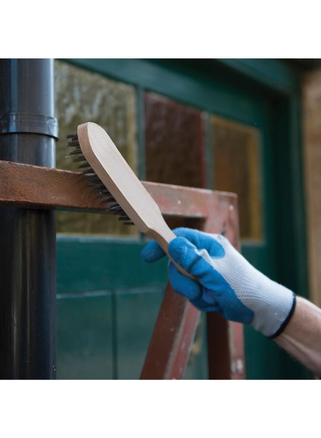 Silverline 6 Row Heavy Duty Wire Brush Brown/Black - Image 2