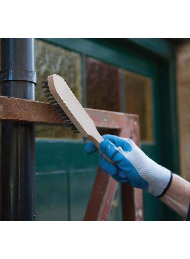 Silverline 6 Row Heavy Duty Wire Brush Brown/Black - Image 3