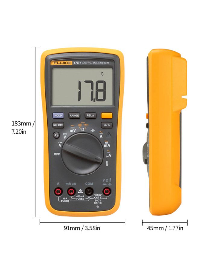 FLUKE - AC/DC Voltage Resistance Capacitance Universal Meter Orange & Black 20.8 x 5.5cm - Image 1