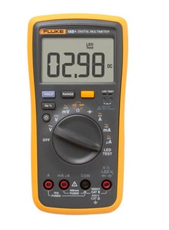AC/DC Voltage Resistance Capacitance Universal Meter Orange & Black 20.8 x 5.5cm