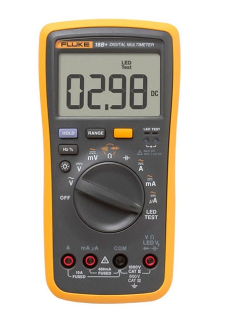 AC/DC Voltage Resistance Capacitance Universal Meter Orange & Black 20.8 x 5.5cm