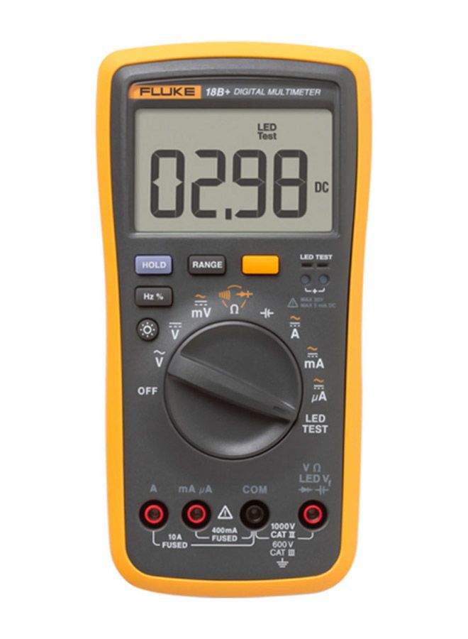FLUKE - AC/DC Voltage Resistance Capacitance Universal Meter Orange & Black 20.8 x 5.5cm - Image 1