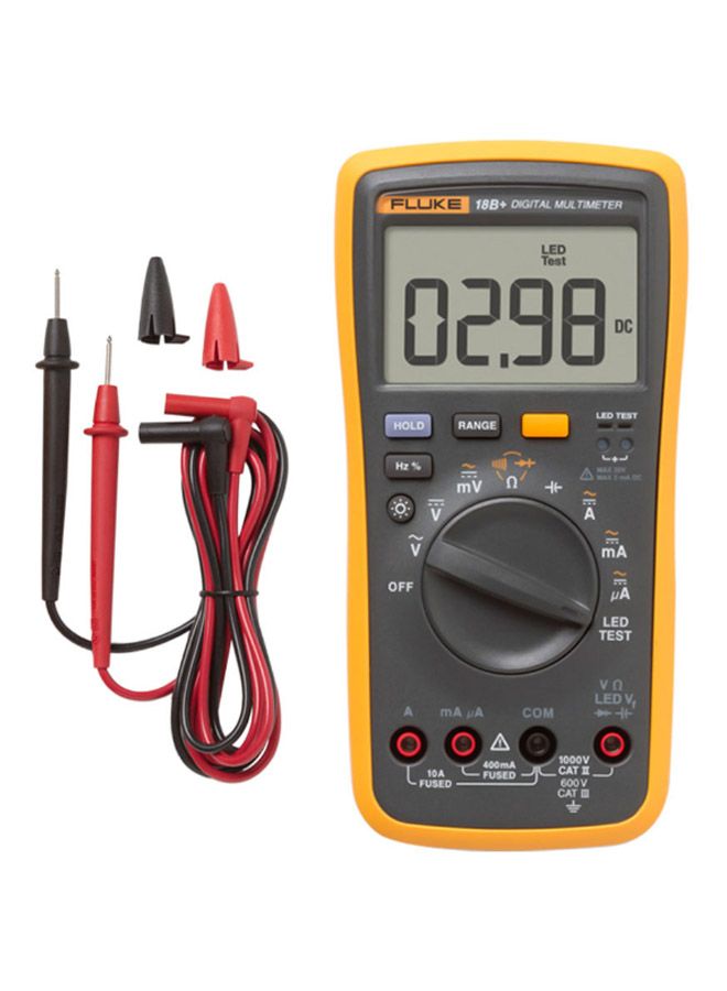 FLUKE - AC/DC Voltage Resistance Capacitance Universal Meter Orange & Black 20.8 x 5.5cm - Image 1