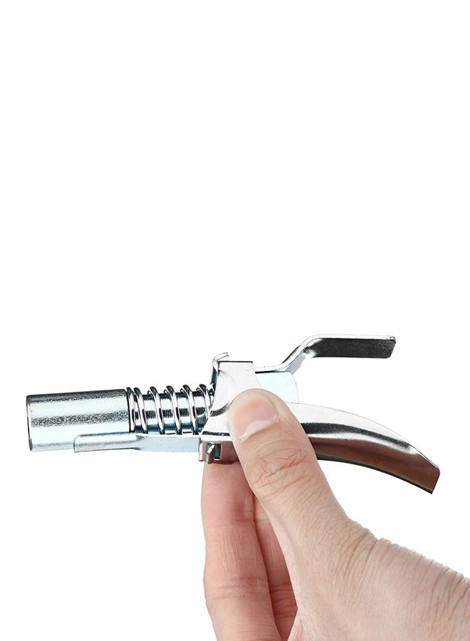 Generic - Double Handle Grease Filling Self-Locking Grease Mouth Silver 12.5 x 2.9centimeter - Image 1