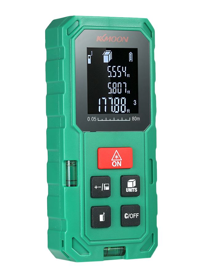 KKmoon Portable Handheld Digital Laser Distance Meter Green 17.5 x 4.4cm  - Image 1