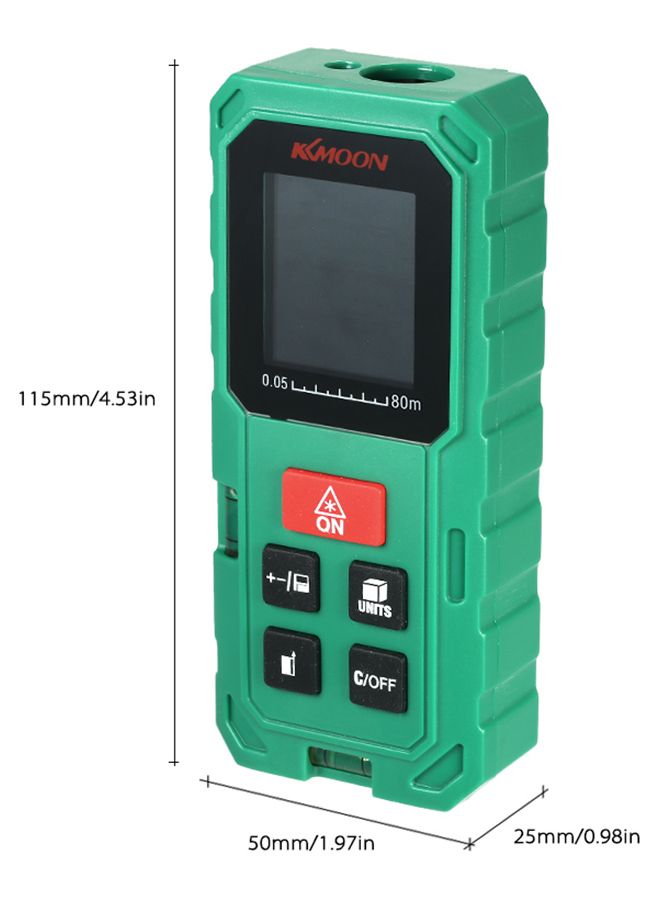 KKmoon Portable Handheld Digital Laser Distance Meter Green 17.5 x 4.4cm  - Image 2