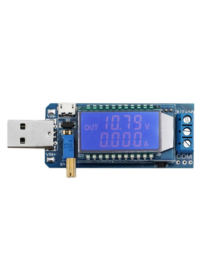 Generic Adjustable Boost Buck Converter Voltmeter Ammeter Battery Capacity Tester Multicolour 11 x 2centimeter  - Image 1