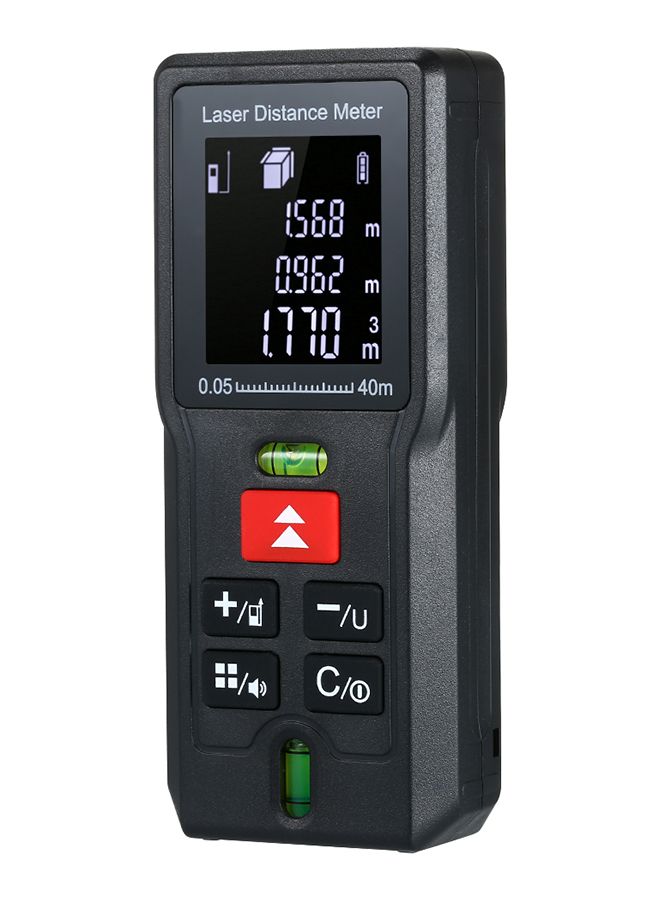 Handheld Digital Laser Distance Meter Black 16.8 x 4.3centimeter - Image 1