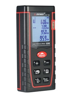 Mini Handheld LCD Digital Laser Distance Meter Range Finder Distance Area Volume Measurement 30 Groups Data Storage Black 16 x 5centimeter