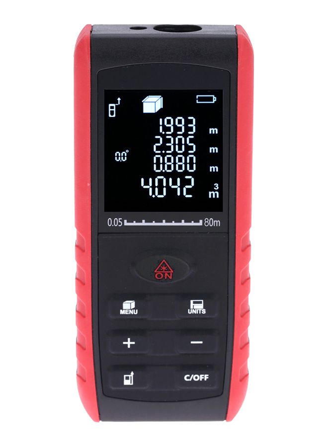 Generic Portable Handheld Digital Laser Distance Meter Black & Red 80meter  - Image 1