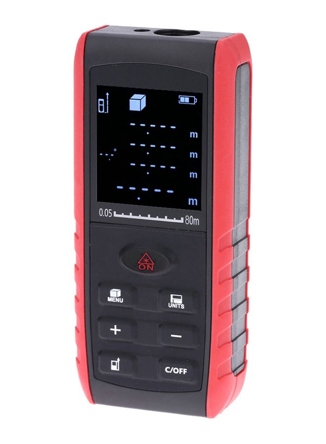 Generic Portable Handheld Digital Laser Distance Meter Black & Red 80meter  - Image 2