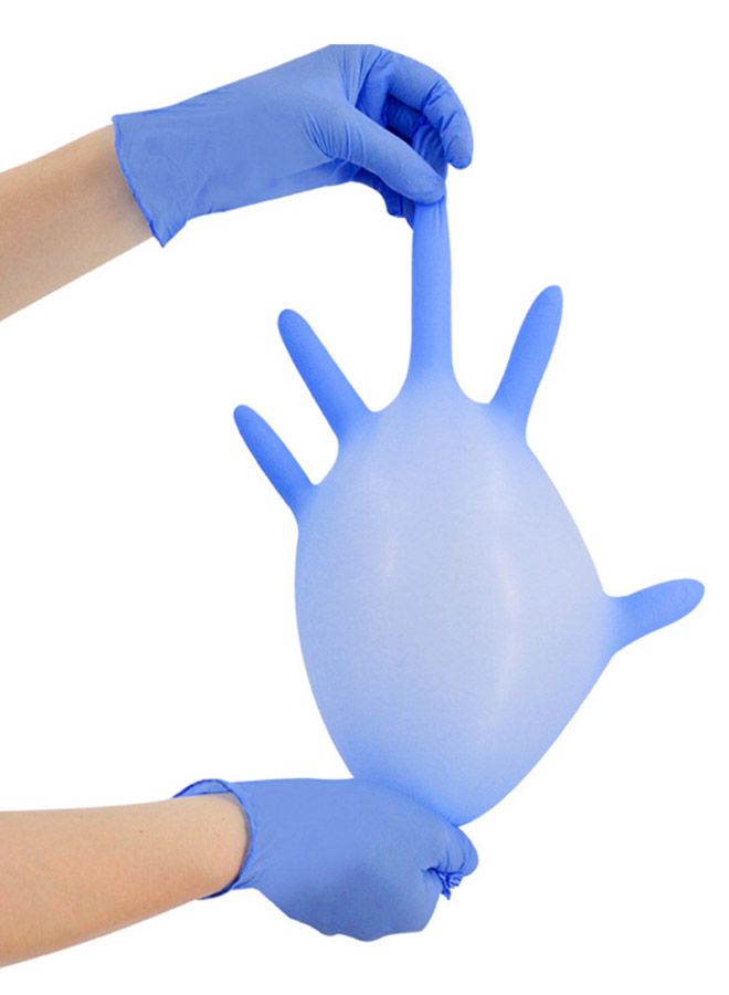 Pair Of Disposable Nitrile Safeguard Glove Blue 24 x 10cm - Image 3
