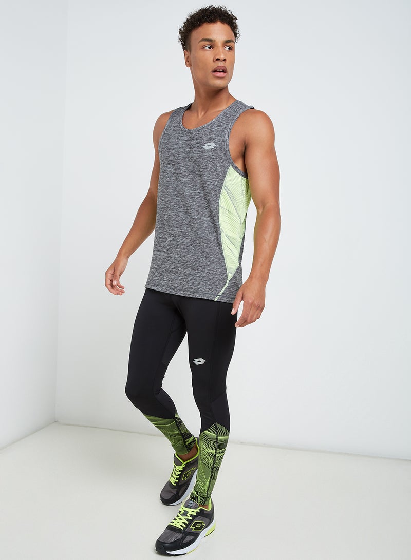 لوتو بلوزة بدون أكمام إكس رايد III بفتحة رقبة مستديرة رمادي/أصفر - Image 3