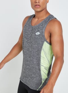 LOTTO Xride III Round Neck Tank Grey/Yellow  - Image 4