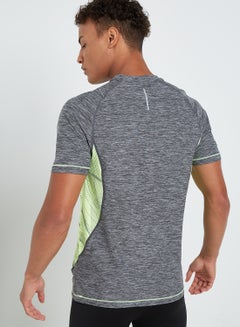 LOTTO Xride III Round Neck T-Shirt Grey/Yellow  - Image 2