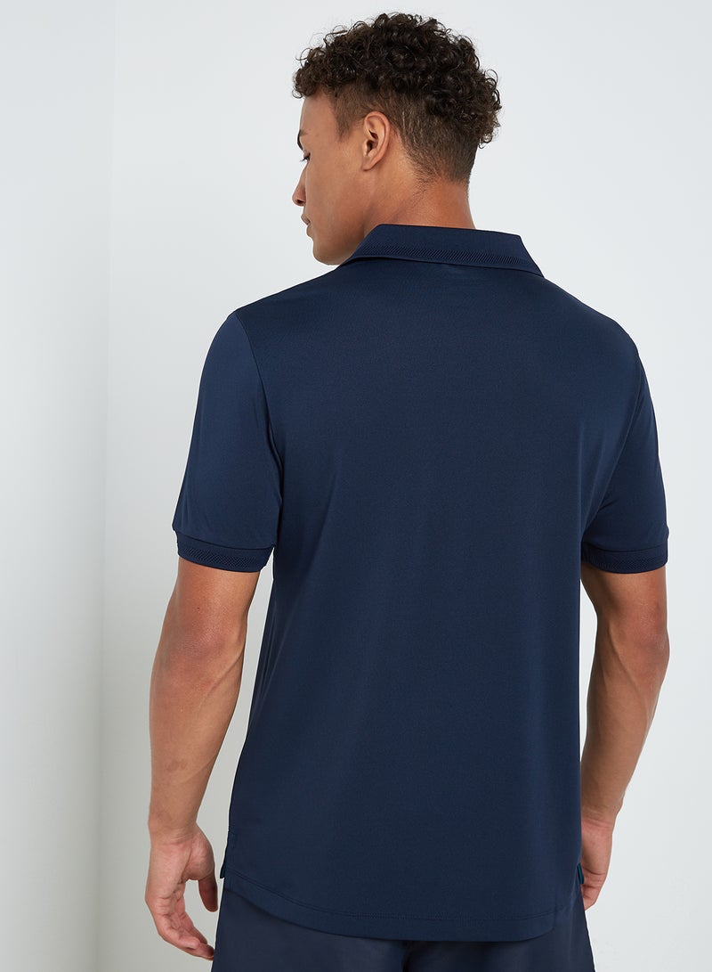 LOTTO Casual Court Polo Neck T-Shirt Navy - Image 2