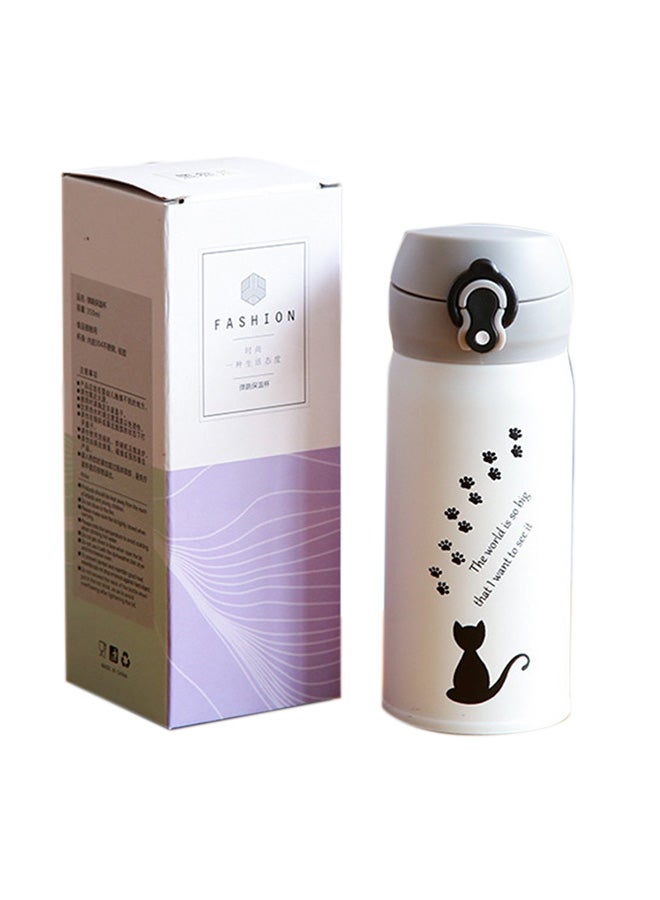 Beauenty Mini Cute Coffee Thermos Grey/Black/White 17 x 6.8cm - Image 1