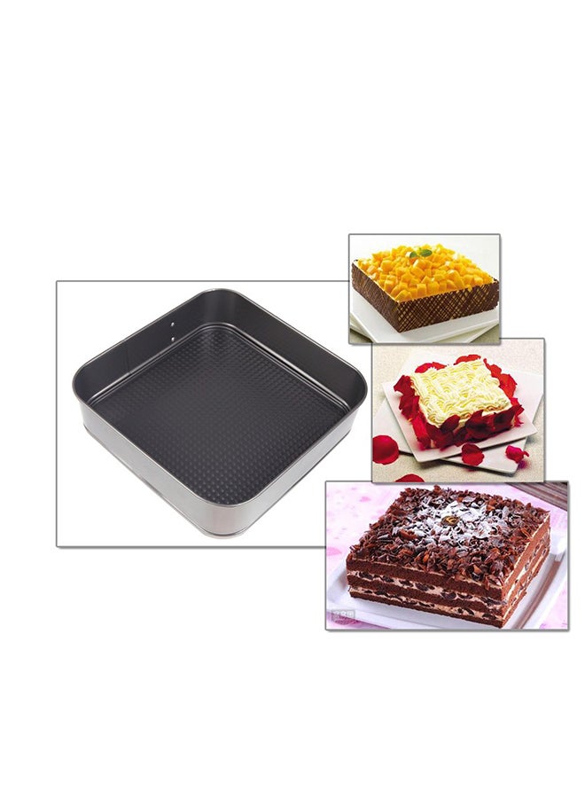 3-Piece Cake Mould Pan Set Black 20X26X27cm - Image 4