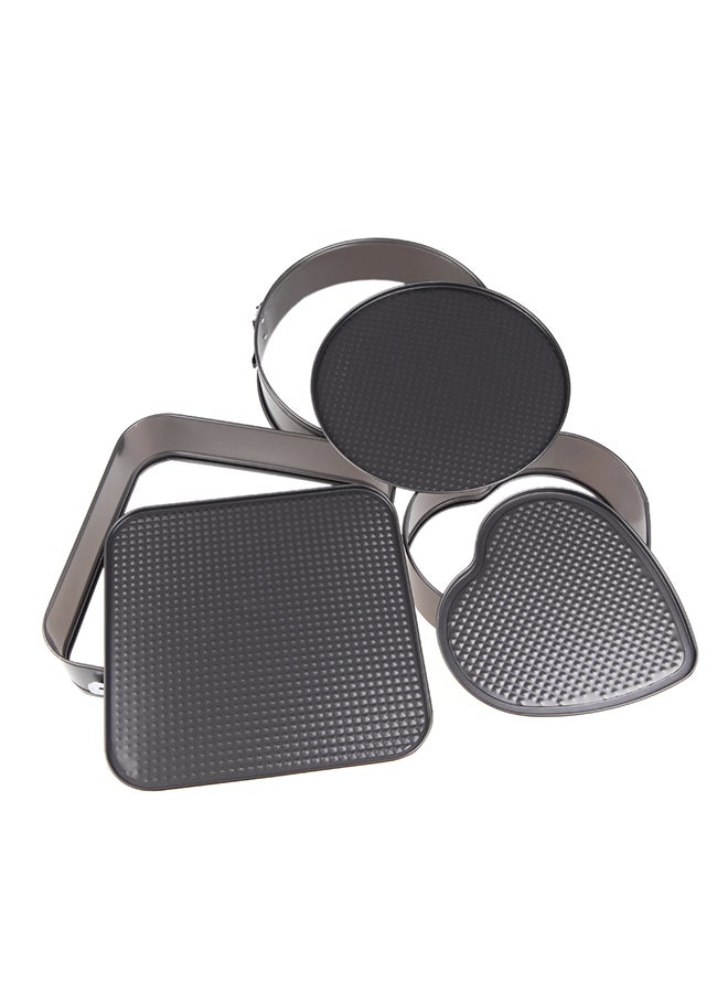 3-Piece Cake Mould Pan Set Black 20X26X27cm - Image 3