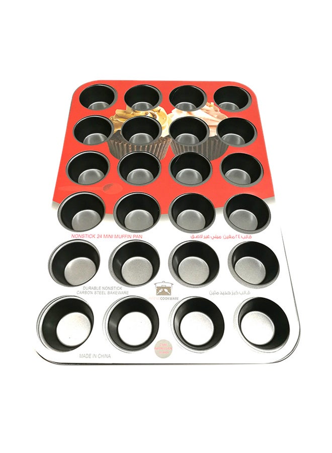 24 Grid Mini Cup Cake Mould Multicolour 38X26cm - Image 1