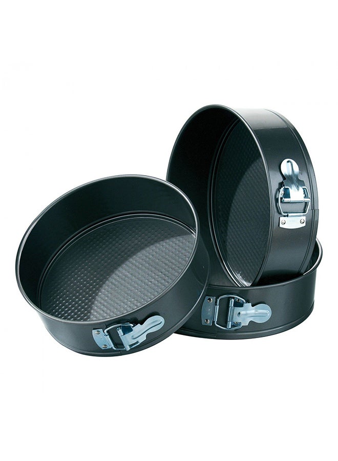 3-Piece Cake Mould Pan Set Black - Image 2