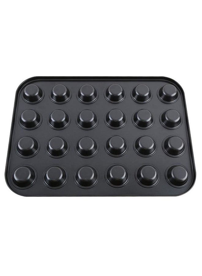 24 Grid Mini Cup Cake Mould Black 36X24cm - Image 2