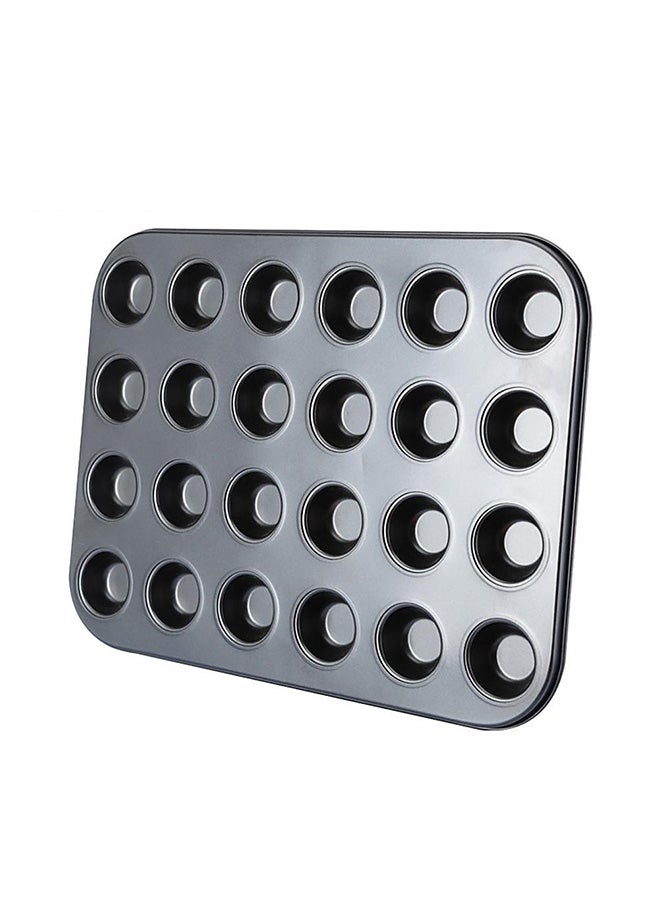 24 Grid Mini Cup Cake Mould Black 36X24cm - Image 1