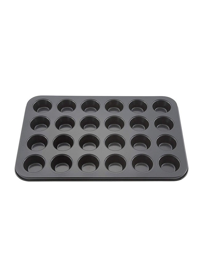 24 Grid Mini Cup Cake Mould Black 36X24cm - Image 1