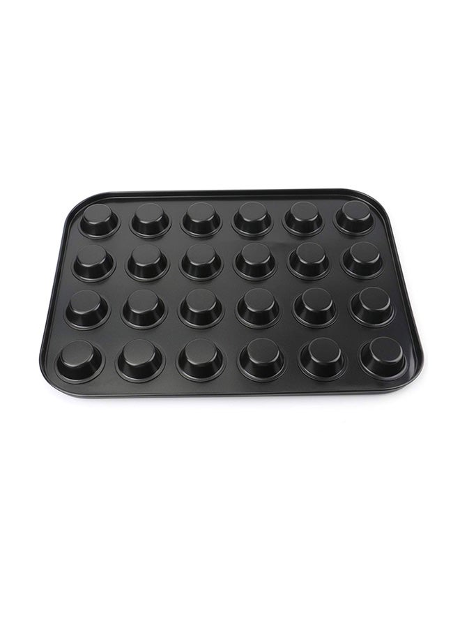 24 Grid Mini Cup Cake Mould Black 36X24cm - Image 1