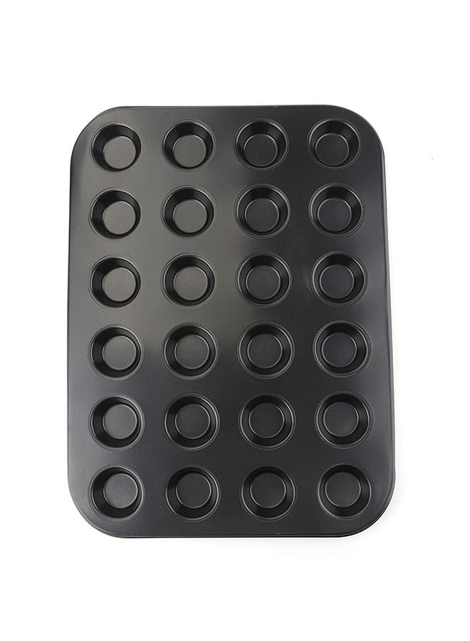 24 Grid Mini Cup Cake Mould Black 36X24cm - Image 1