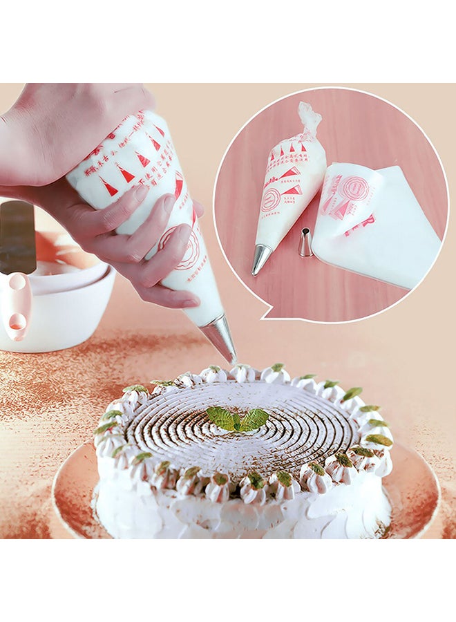Generic 100-Piece Disposable Plastic Piping Bag For Cake Decoration White 38X24X35centimeter  - Image 2