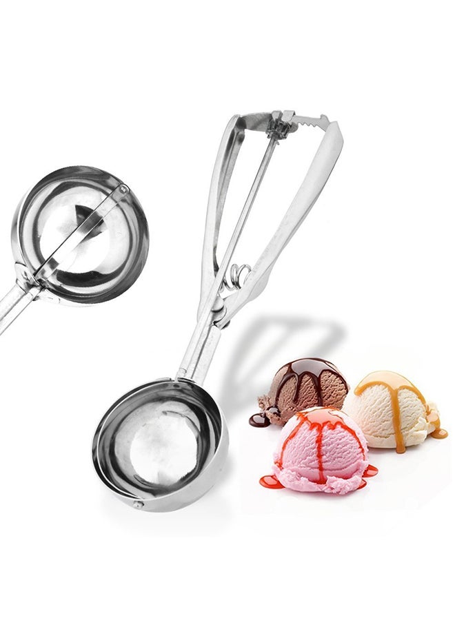 Stylish Steel Ice Cream Scoop Silver 23cm - Image 2