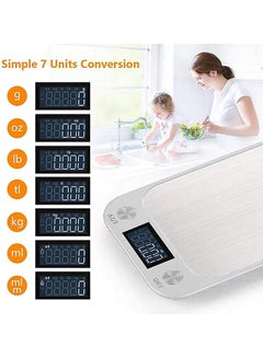 Digital LCD Kitchen Scale 15kg White 8.26x6.1x0.66inch - v1583084680/N34976303A_2