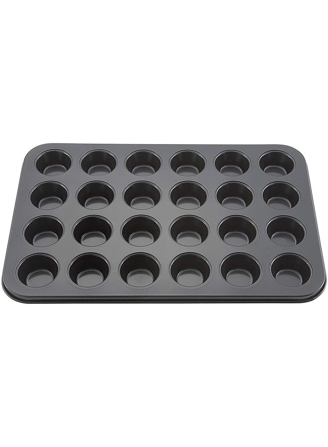24 Grid Mini Cup Cake Mould Black 36X24cm - Image 2