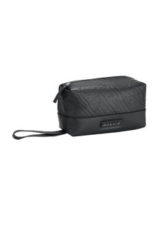 POLICE Zip Closure Toiletry Pouch Black 
