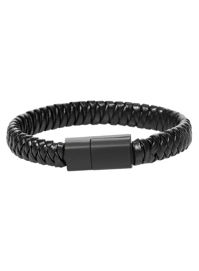 Type-C Braiding Data Cable Bracelet Black  - Image 1