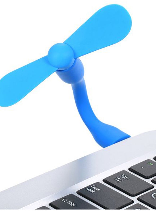 2-Piece Portable Mini USB Fan With Blue/White - Image 2