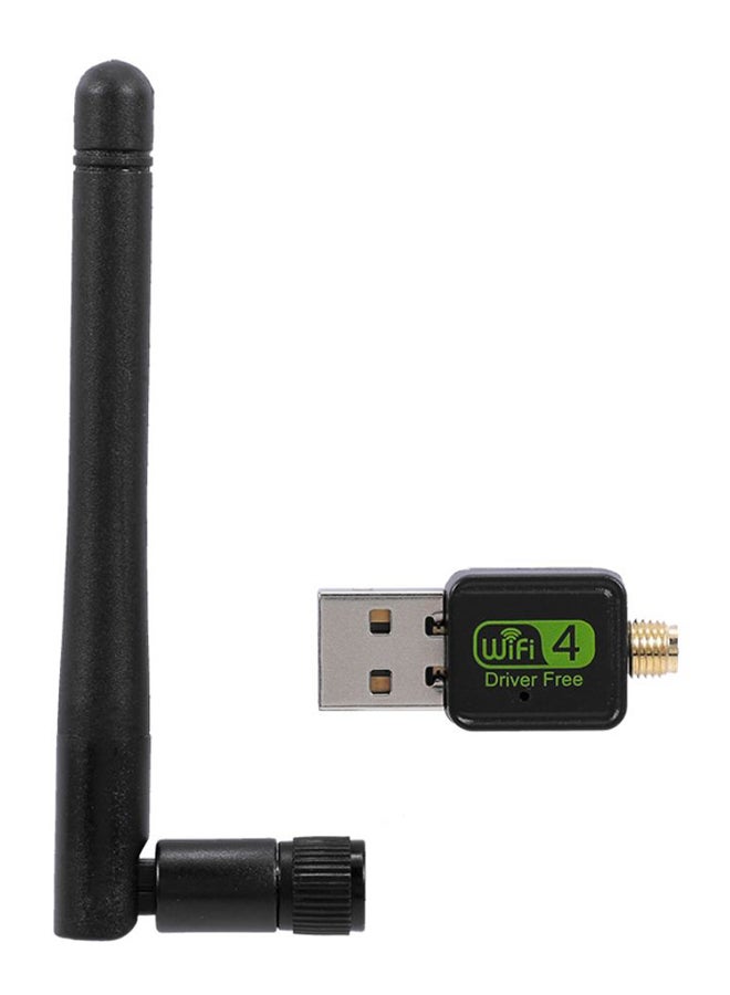 محول راوتر واي فاي بمنفذ USB مع هوائي أسود - Image 2