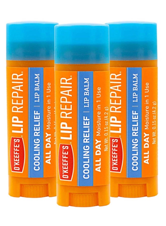 O'Keeffe's Pack Of 3 Cooling Relief Lip Balm Clear