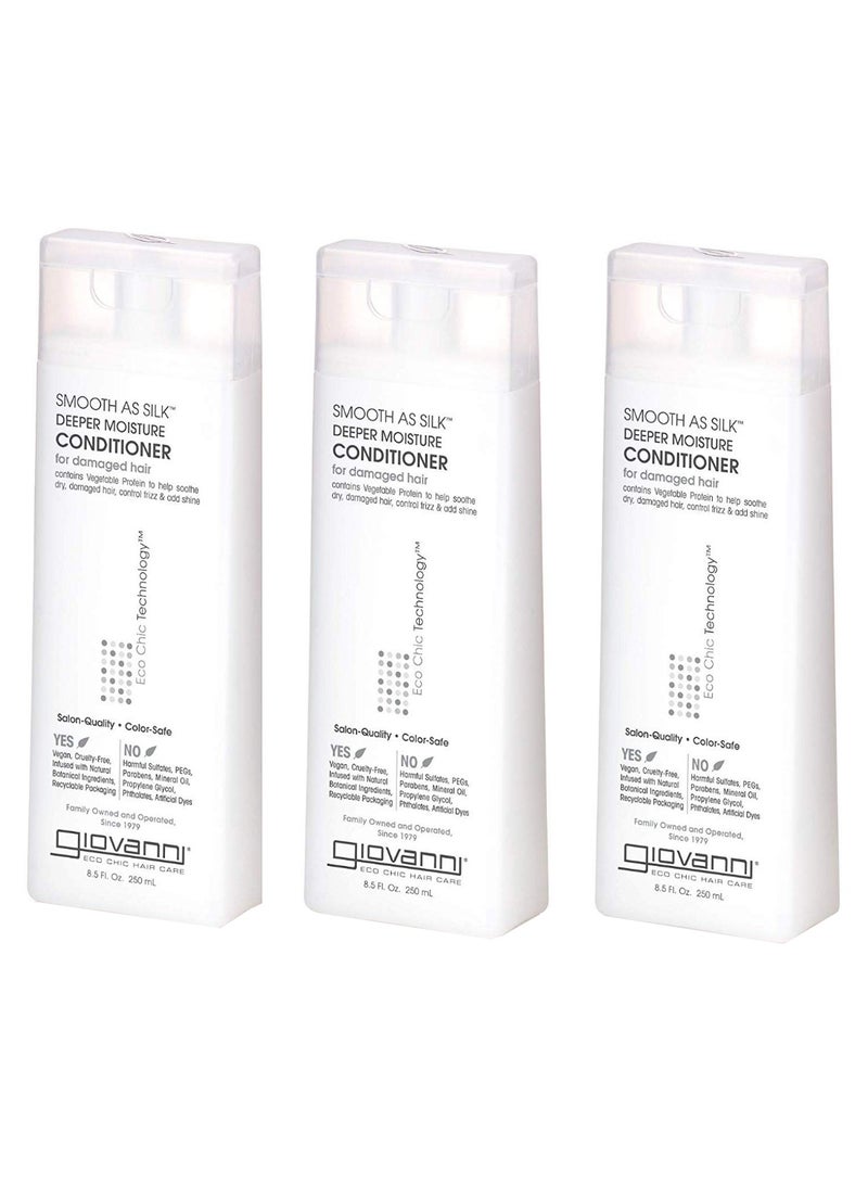 Giovanni Pack Of 3 Smooth As Silk Deep Moisture Conditioner