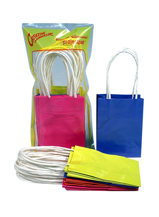 Creative Hobbies 13-Piece Paper Projectpak Gift Bag Set Blue/Pink/Yellow