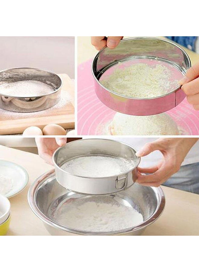 6-Piece Round Shaped Flour Strainer Silver - Image 4