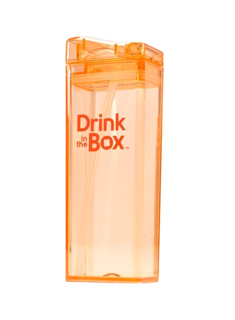 Eco-Friendly Reusable Drink And Juice Box Container Orange 7.6x19x4.6cm