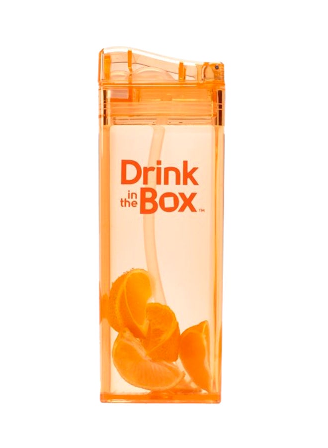 Drink in the Box - Eco-Friendly Reusable Drink And Juice Box Container Orange 7.6x19x4.6cm - Image 1