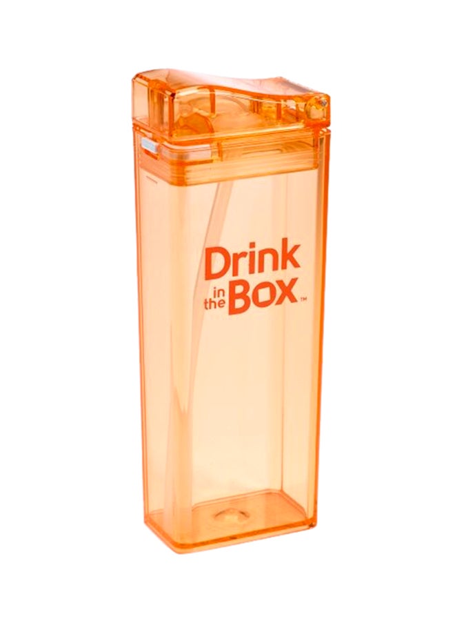 Drink in the Box - Eco-Friendly Reusable Drink And Juice Box Container Orange 7.6x19x4.6cm - Image 1