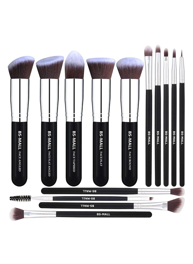 BS Mall 14-Piece Premium Makeup Brush Set Multicolour - Image 3